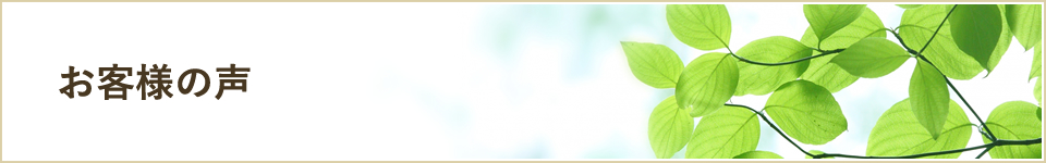 お客様の声